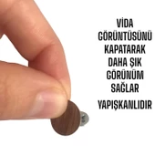 200 ADET Ceviz Vida Kapatıcı Ahşap Desenli  Yapışkanlı Vida Tapası Tıpası Kapağı Vida Gizleyici - 2