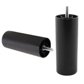 8 Adet Silindir Destek Ayağı 15 cm Siyah Gizli Ayak M8 Civatalı İnce Diş Mobilya Kanepe Baza Koltuk - 5