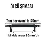 12 Adet Erciyes kulp Siyah 96 mm Kulp Mobilya Mutfak Dolabı Çekmece Dolap Kapak Kulpu Kulbu Metal Kulpları - 3