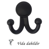 4 Adet Karagül Siyah Askı Askılık Vestiyer Banyo Dolap Elbise Askısı Sert Plastik thumbnail 4