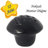 15 Adet Siyah Noktalı Mantar Düğme Kulp Mobilya Çekmece Dolap Kapak Kulbu Metal Kulp Aksesuarları Vidalı thumbnail 1