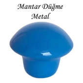 Mavi Mantar Düğme Kulp Çocuk Bebek Mobilya Çekmece Dolap Kapak Kulbu Metal Kulp Aksesuarları Vidalı - 1