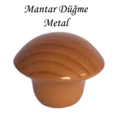 Kayın Mantar Düğme Kulp Mobilya Çekmece Dolap Kapak Kulbu Metal Kulp Aksesuarları Vidalı - 1