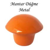 Turuncu Mantar Düğme Kulp Çocuk Bebek Mobilya Çekmece Dolap Kapak Kulbu Metal Kulp Aksesuarları Vidalı thumbnail 1