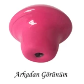 Pembe Noktalı Mantar Düğme Kulp Çocuk Bebek Mobilya Çekmece Dolap Kapak Kulbu Metal Kulp Aksesuarları Vidalı - 4