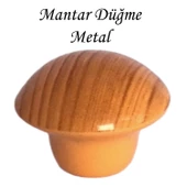 Açık Kayın Mantar Düğme Kulp Mobilya Çekmece Dolap Kapak Kulbu Metal Kulp Aksesuarları Vidalı - 1
