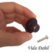 Bakır Mantar Düğme Kulp Mobilya Çekmece Dolap Kapak Kulbu Metal Kulp Aksesuarları Vidalı thumbnail 2