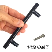 4 Adet Boy Kulp Mat Siyah 96 mm Kulp Mobilya Mutfak Dolabı Çekmece Dolap Kapak Kulpu Kulbu Metal Kulpları thumbnail 2