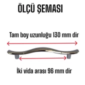 Ördek kulp Krom 96 mm Kulp Mobilya Mutfak Dolabı Çekmece Dolap Kapak Kulpu Kulbu Metal Kulpları - 3