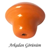 Turuncu Noktalı Mantar Düğme Kulp Çocuk Bebek Mobilya Çekmece Dolap Kapak Kulbu Metal Kulp Aksesuarları Vidalı - 4