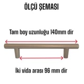 Boy Kulp Saten 96 mm Kulp Mobilya Mutfak Dolabı Çekmece Dolap Kapak Kulpu Kulbu Metal Kulpları - 3