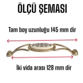 Seç kulp Altın Gold 128 mm Kulp Mobilya Mutfak Dolabı Çekmece Dolap Kapak Kulpu Kulbu Metal Kulpları thumbnail 3