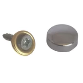 10 Adet Vida Kapatıcı Kapağı 15 Mm Metal Vida Tapası Tıpası Dekoratif Vida Gizleyici Krom - 4