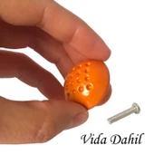 8 Adet Turuncu Noktalı Mantar Düğme Kulp Çocuk Bebek Mobilya Çekmece Dolap Kapak Kulbu Metal Kulp Aksesuarları Vidalı thumbnail 2