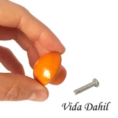 8 Adet Turuncu Mantar Düğme Kulp Çocuk Bebek Mobilya Çekmece Dolap Kapak Kulbu Metal Kulp Aksesuarları Vidalı thumbnail 2