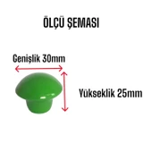 8 Adet Yeşil Mantar Düğme Kulp Çocuk Bebek Mobilya Çekmece Dolap Kapak Kulbu Metal Kulp Aksesuarları Vidalı thumbnail 3