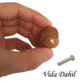 15 Adet Kayın Mantar Düğme Kulp Mobilya Çekmece Dolap Kapak Kulbu Metal Kulp Aksesuarları Vidalı - 2
