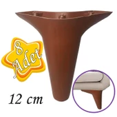 8 Adet Zelve 12 cm Kahverengi Lüx Mobilya Kanepe Sehpa Ünite Koltuk Ayağı Baza Ayak thumbnail 1