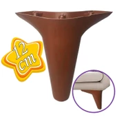 Zelve 12 cm Kahverengi Lüx Mobilya Kanepe Sehpa Ünite Koltuk Ayağı Baza Ayak - 1