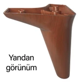 Zelve 12 cm Ceviz Ahşap Desenli Lüx Mobilya Kanepe Sehpa Ünite Koltuk Ayağı Baza Ayak - 4