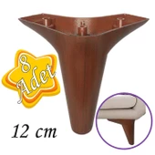 8 Adet Zelve 12 cm Ceviz Ahşap Desenli Lüx Mobilya Kanepe Sehpa Ünite Koltuk Ayağı Baza Ayak thumbnail 1
