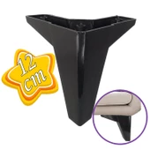 Serdivan 12 cm Siyah Lüx Mobilya Kanepe Sehpa Ünite Koltuk Ayağı Baza Ayak - 1