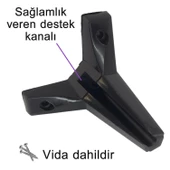 Serdivan 12 cm Siyah Lüx Mobilya Kanepe Sehpa Ünite Koltuk Ayağı Baza Ayak - 4