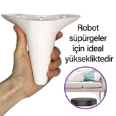 8 Adet Zelve 12 cm Beyaz Lüx Mobilya Kanepe Sehpa Ünite Koltuk Ayağı Baza Ayak thumbnail 2