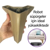 4 Adet Serdivan 15 cm Açık Ceviz Lüx Mobilya Kanepe Sehpa Ünite Koltuk Ayağı Baza Ayak thumbnail 2