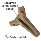 8 Adet Serdivan 15 cm Açık Ceviz Lüx Mobilya Kanepe Sehpa Ünite Koltuk Ayağı Baza Ayak - 4
