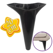 Zelve 20 cm Siyah Lüx Mobilya Kanepe Sehpa Ünite Koltuk Ayağı Baza Ayak - 1