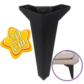 Serdivan 20 cm Siyah Lüx Mobilya Kanepe Sehpa Ünite Koltuk Ayağı Baza Ayak - 1