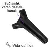 Serdivan 20 cm Siyah Lüx Mobilya Kanepe Sehpa Ünite Koltuk Ayağı Baza Ayak - 4