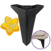 Serdivan 15 cm Siyah Lüx Mobilya Kanepe Sehpa Ünite Koltuk Ayağı Baza Ayak - 1