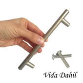Boy Kulp Saten 128 mm Kulp Mobilya Mutfak Dolabı Çekmece Dolap Kapak Kulpu Kulbu Metal Kulpları - 2