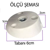 Dereceli Ayak Tabanı Beyaz Mobilya Masa Sehpa Ayağı Bağlantı Aparatı Açılı  Plastik thumbnail 3