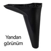 8 Adet Zelve 15 cm Siyah Lüx Mobilya Kanepe Sehpa Ünite Koltuk Ayağı Baza Ayak thumbnail 5