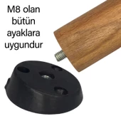 8 Adet Dereceli Ayak Tabanı Siyah Mobilya Masa Sehpa Ayağı Bağlantı Aparatı Açılı  Plastik thumbnail 4
