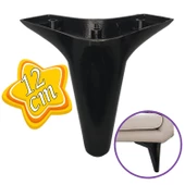 Zelve 12 cm Siyah Lüx Mobilya Kanepe Sehpa Ünite Koltuk Ayağı Baza Ayak - 1