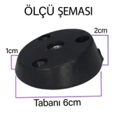 8 Adet Dereceli Ayak Tabanı Siyah Mobilya Masa Sehpa Ayağı Bağlantı Aparatı Açılı  Plastik thumbnail 3