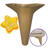 Zelve 15 cm Açık Ceviz  Lüx Mobilya Kanepe Sehpa Ünite Koltuk Ayağı Baza Ayak - 1