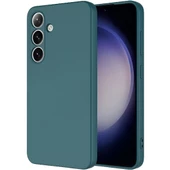 Samsung Galaxy S24 İçi Kadife Silikon Kılıf Haki thumbnail 1