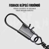Fishack Paslanmaz Klipsli Fırdöndü Füme No: 4 12'li thumbnail 2