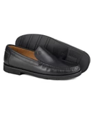 Lento Siyah Hakiki Deri Erkek Loafer Ayakkabı - 3