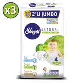 Sleepy Natural Bebek Bezi 4 Beden Maxi 3X2'li Jumbo 180 Adet - 2