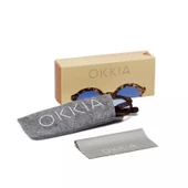 Okkia Lauro Unisex Yuvarlak Klasik Havana Güneş Gözlüğü Mavi Gradyan - 6