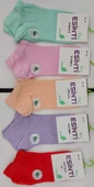 ESİNTİ BAYAN BAMBU PATİK PASTEL RENKLİ ÇORAP 12 ADET - 1