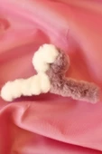 3 lü Peluş Renkli Kadın Toka - 4