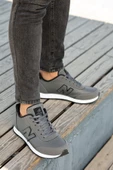 Erkek Bağcıklı Düz Comfort Rahat Taban Casual Sneaker Yürüyüş Spor Ayakkabı - 1
