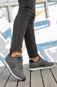 Erkek Bağcıklı Düz Comfort Rahat Taban Casual Sneaker Yürüyüş Spor Ayakkabı - 8